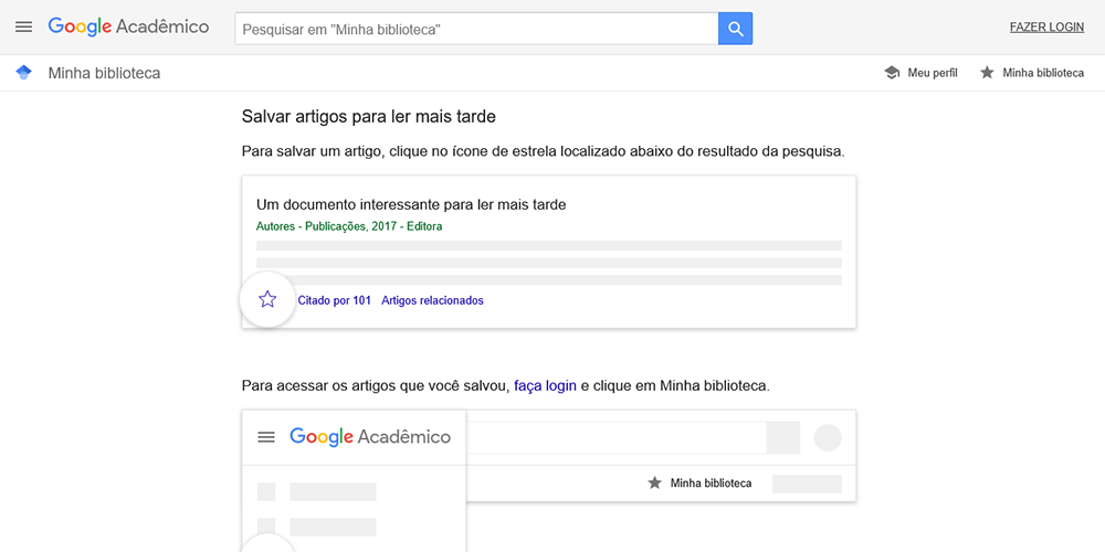 Google Acadêmico - Minha biblioteca